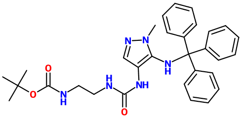 (image for) MC004563 2-Methyl-3-tritylamino-4-[(2-N-Boc-amino)ethylaminocarbonyl]amino-2H-pyrazole